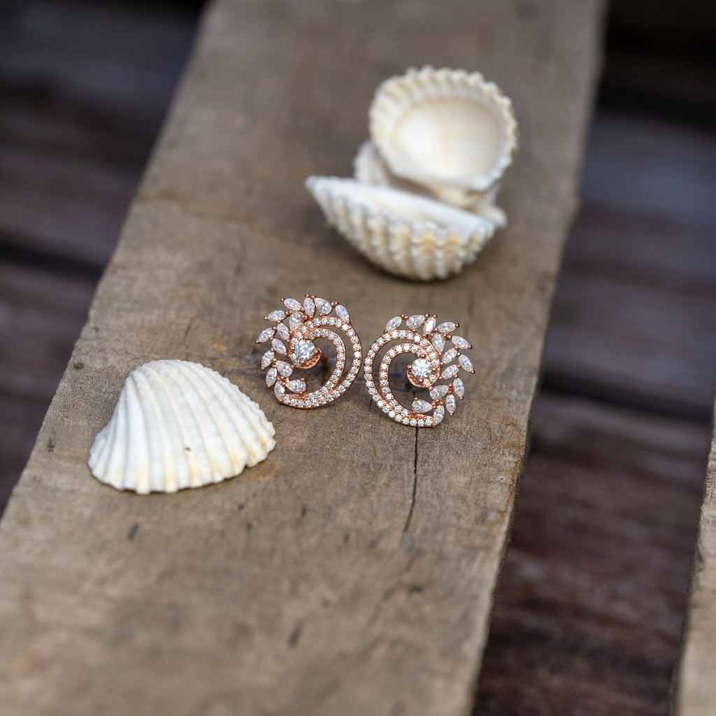 Elysian Swirl Stud Earrings