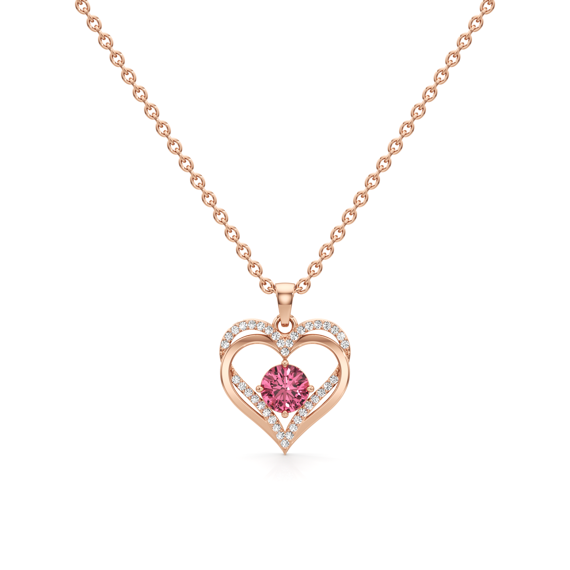 Twilight Petal Silver Pendant with Chain