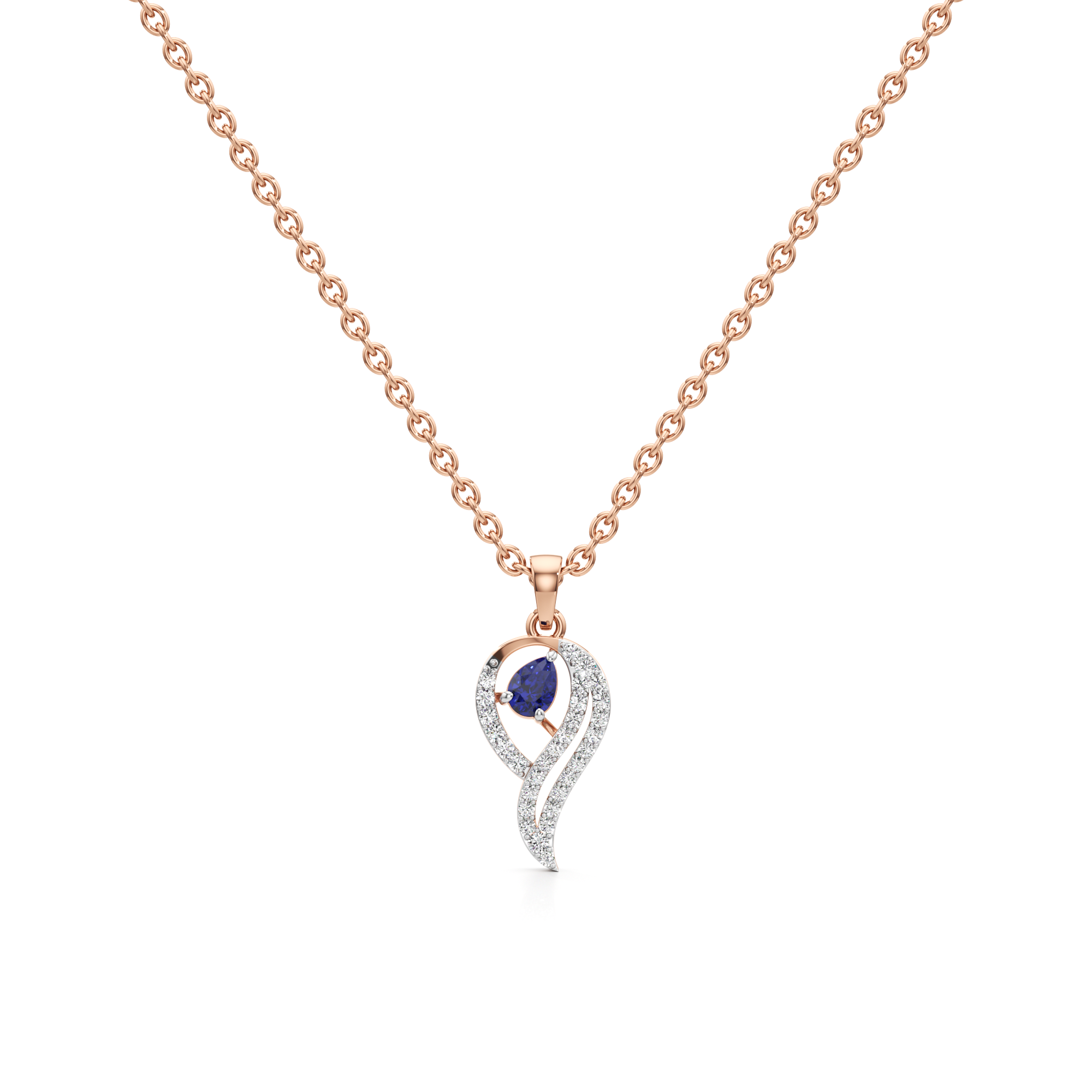 Velvet Harmony Silver Pendant with Chain