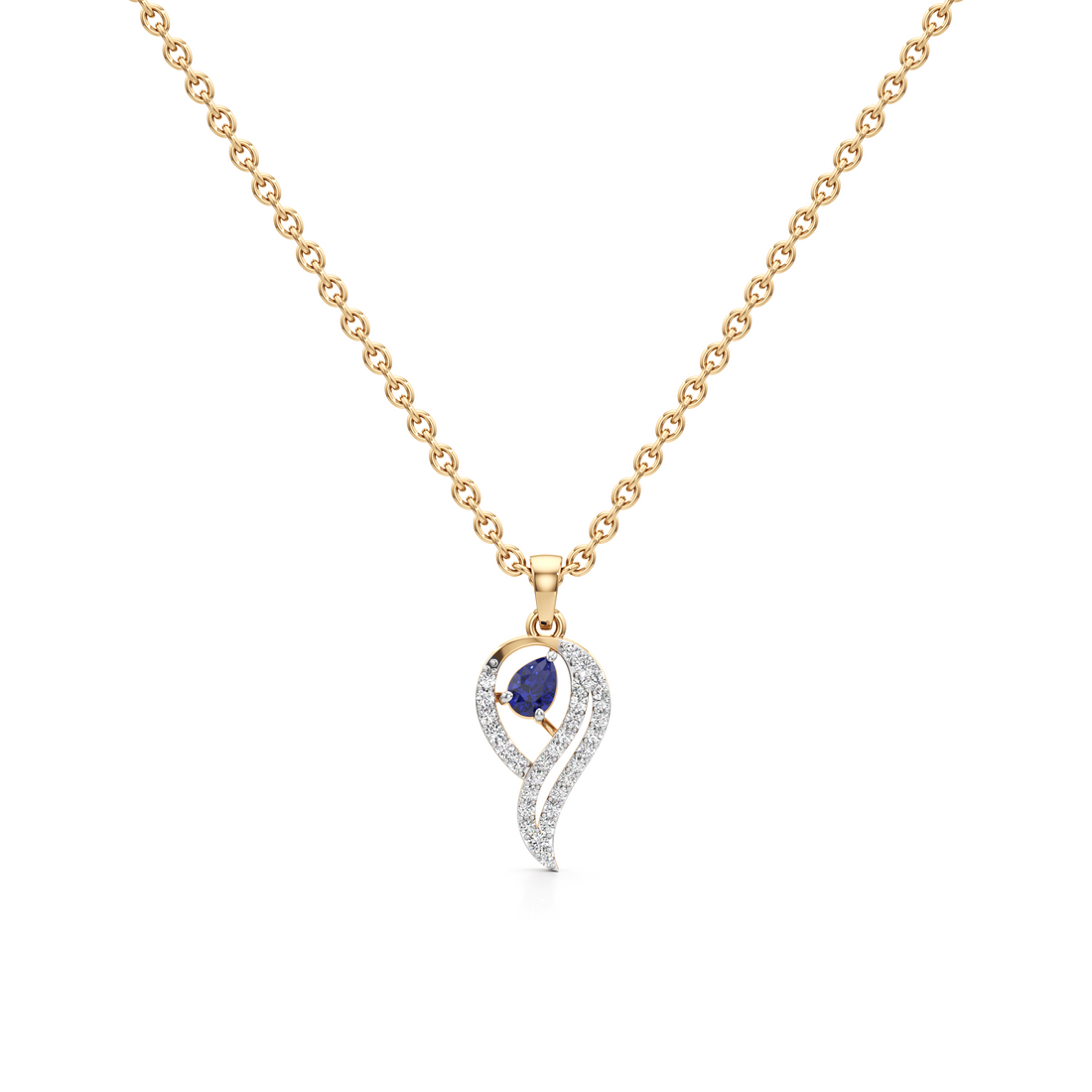 Velvet Harmony Silver Pendant with Chain