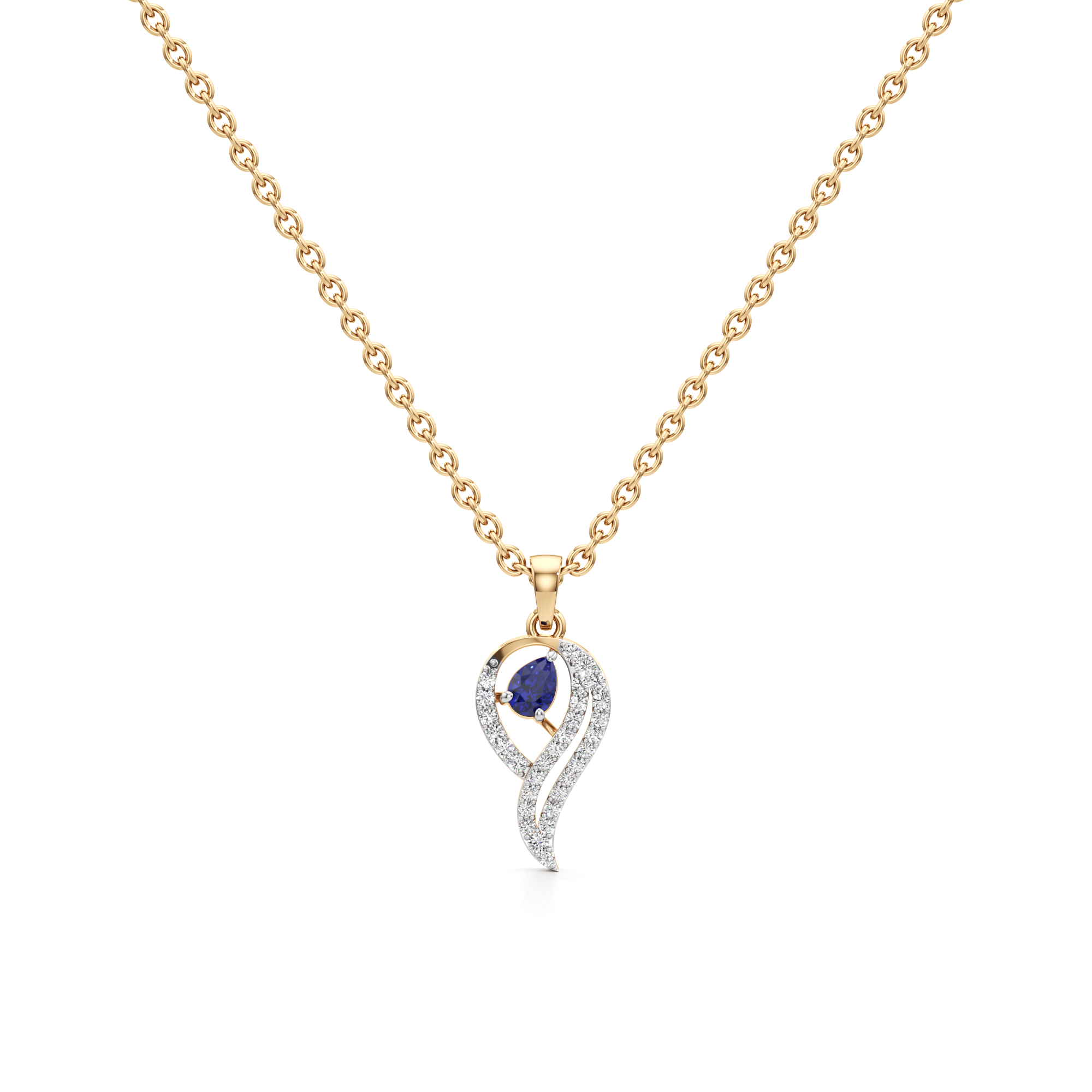 Velvet Harmony Silver Pendant with Chain