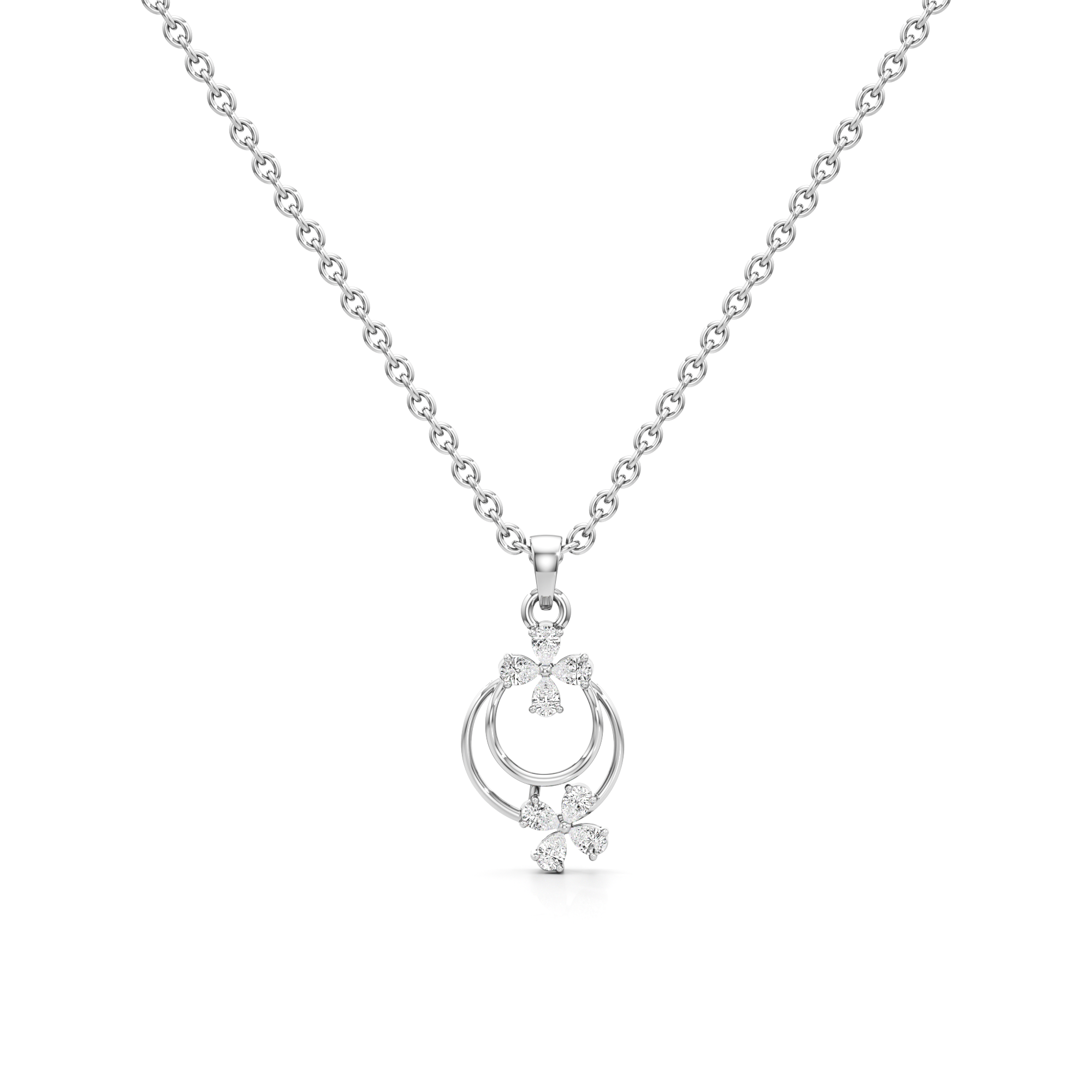 Opal Spark Silver Pendant with Chain