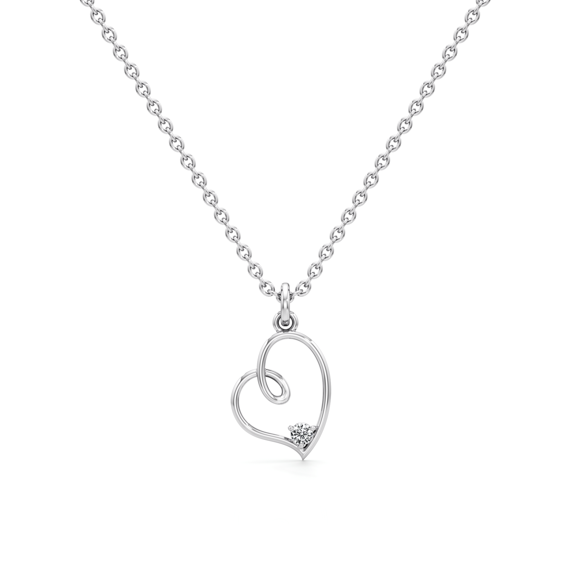 Velvet Embrace Silver Pendant with Chain