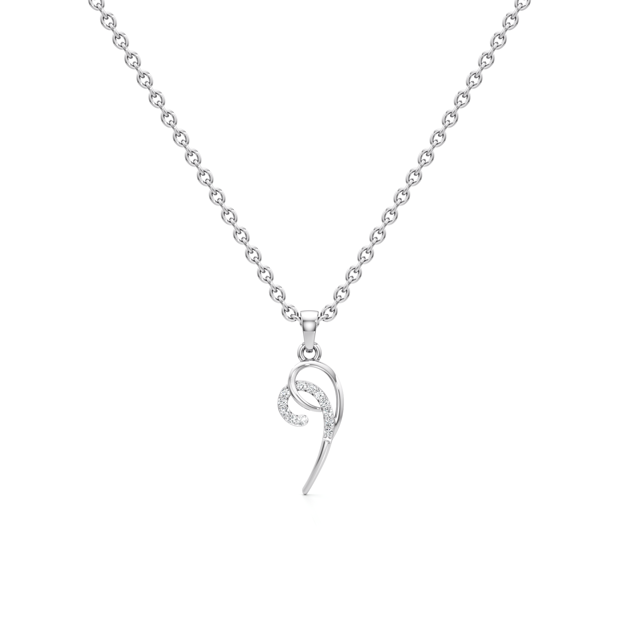 Radiant Shine Silver Pendant with Chain