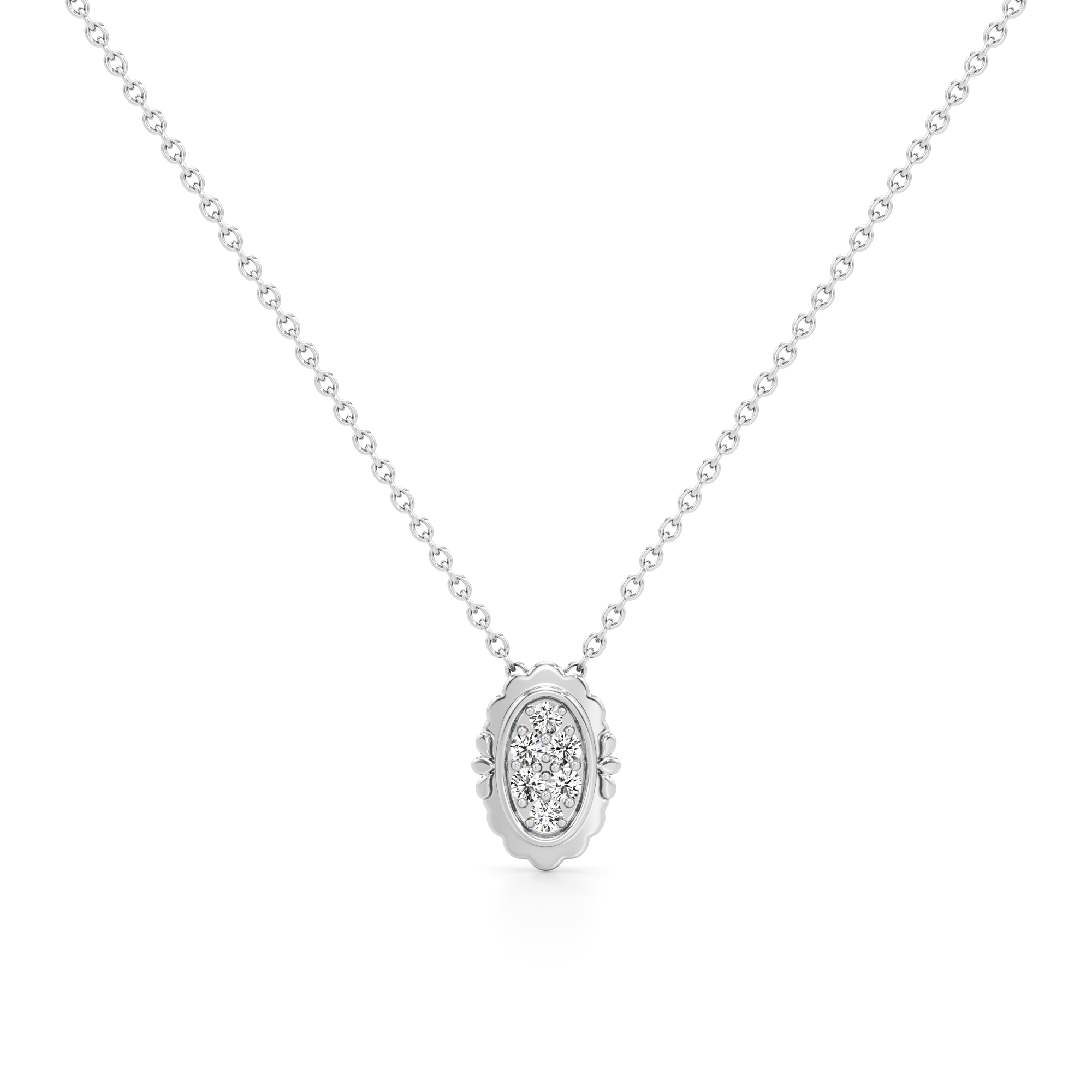 Aura Drift Pendant Silver Pendant with Chain