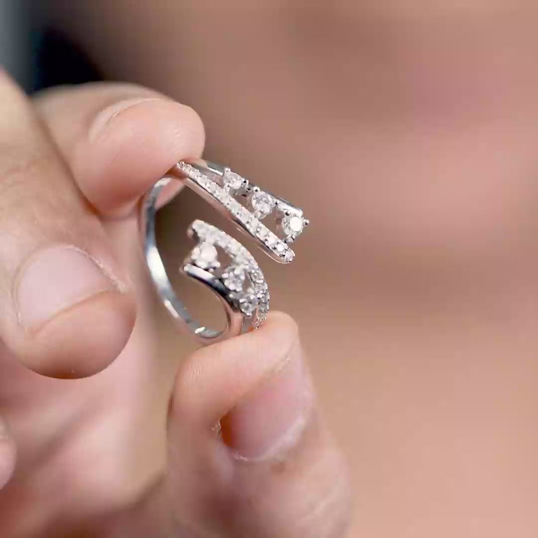 Dual Swirl Wrap Ring