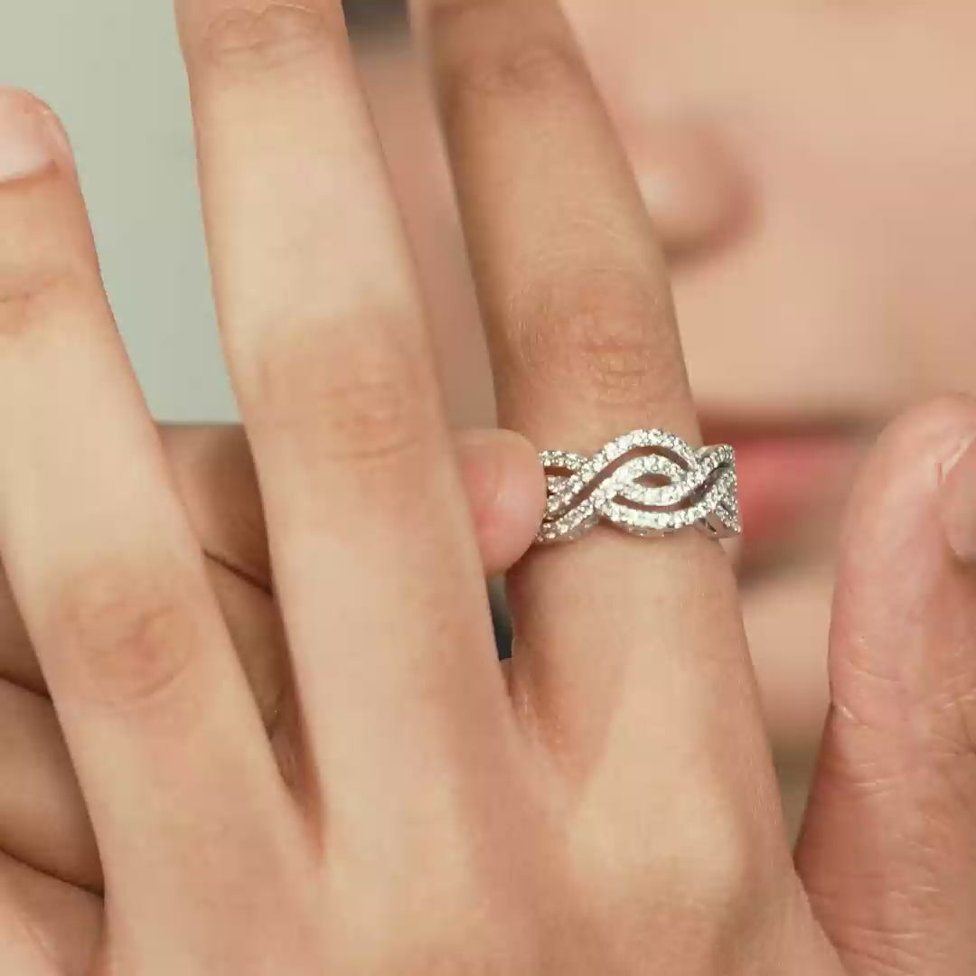 Infinity Twirl Pavé Ring