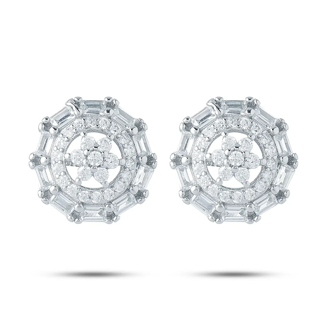 Floral Di-Halo Studs