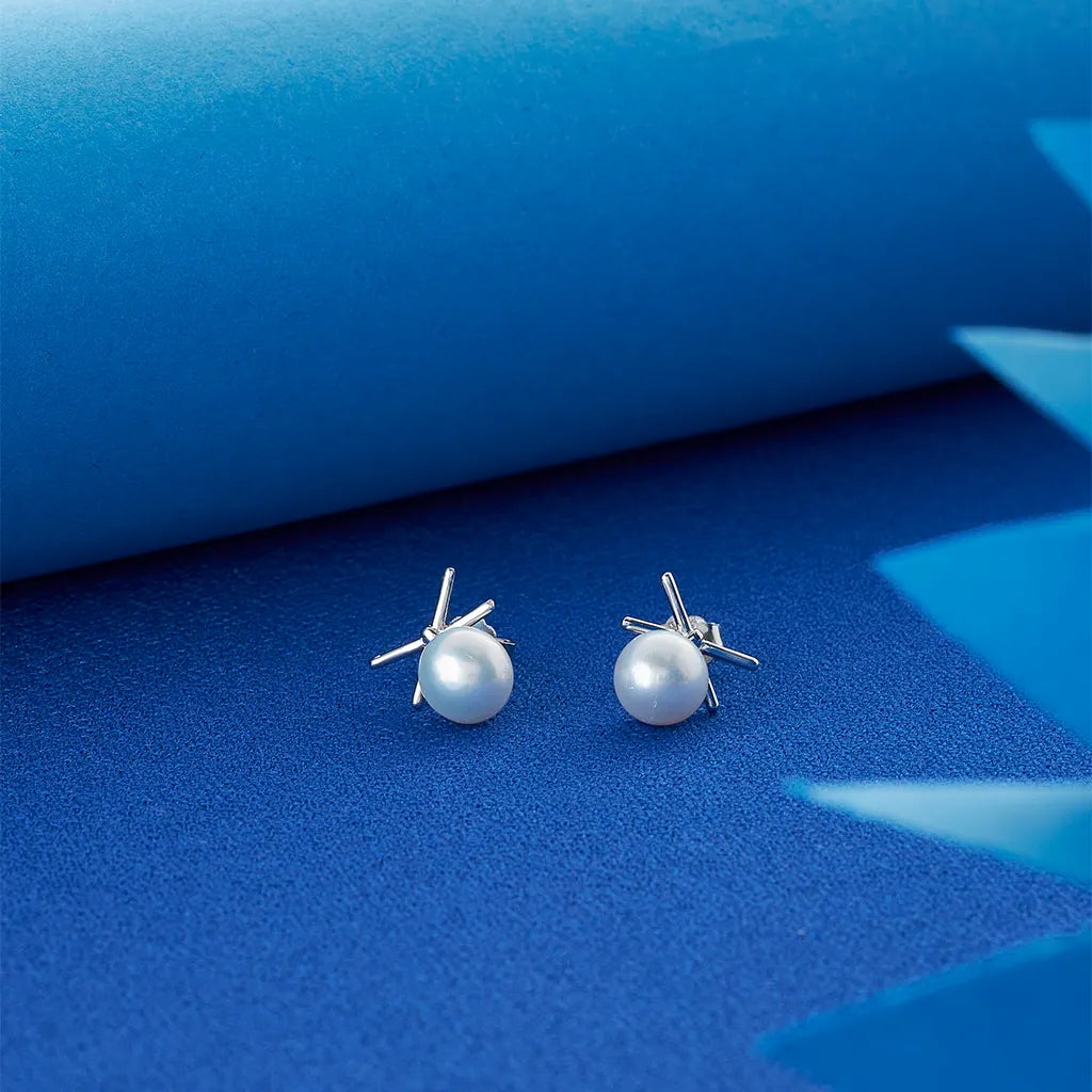 Pearls and Bows Earrings