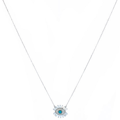 Crystal Studded Evil Eye Necklace