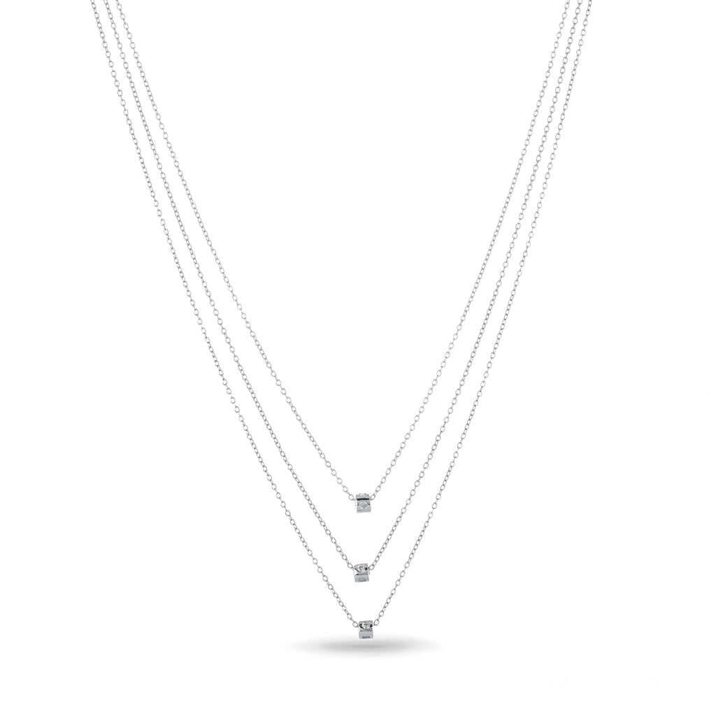 Tri-Silver Necklace