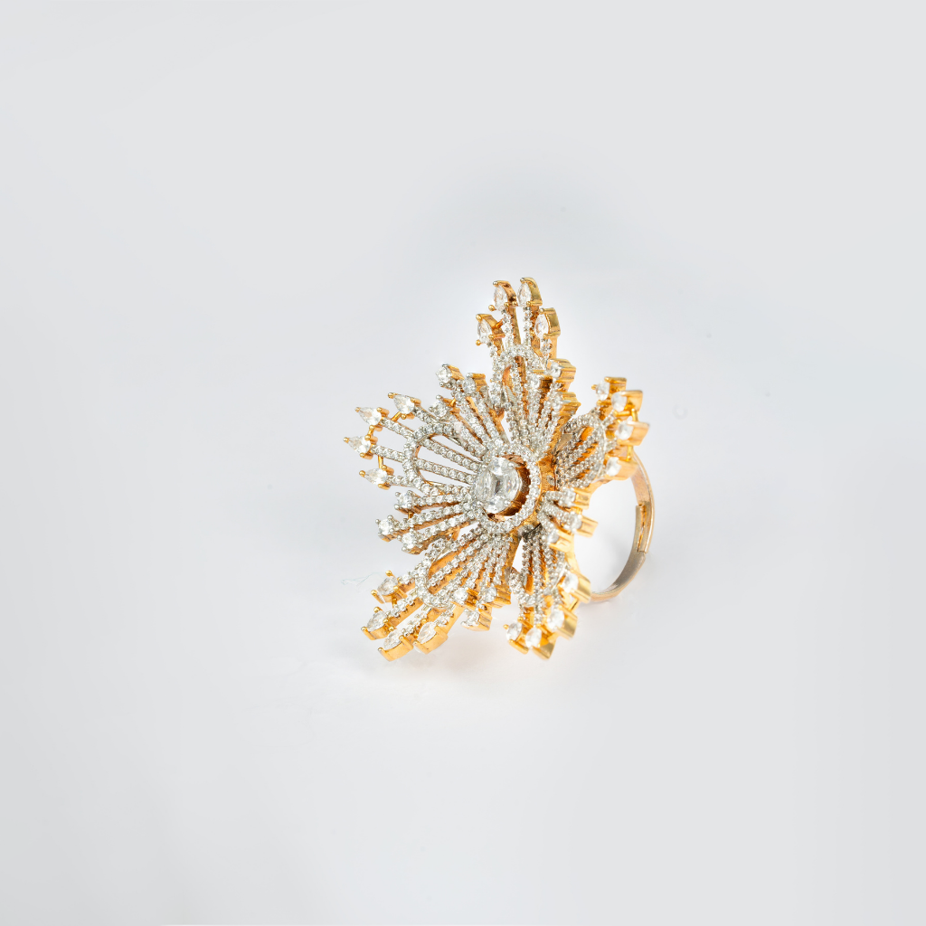 Ethereal Sunburst Statement Ring