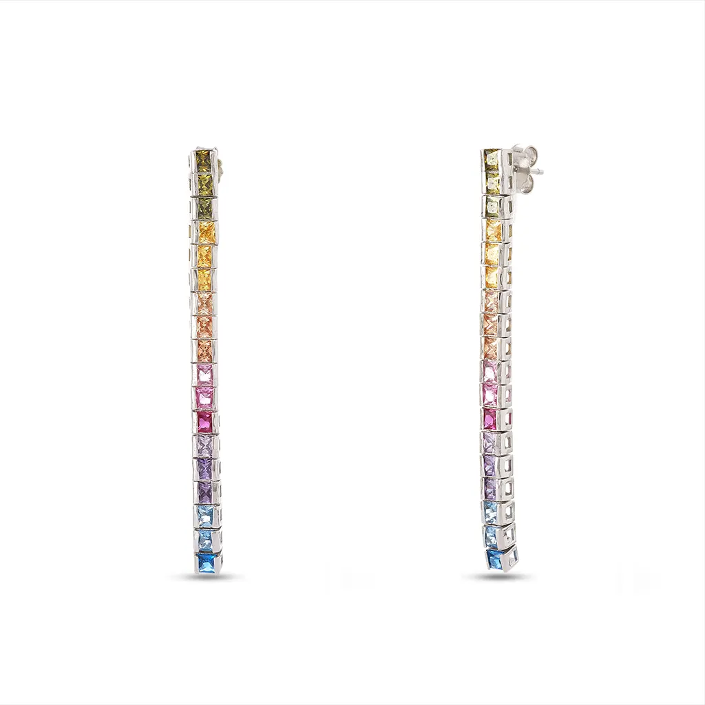 Rainbow Eternity Earrings