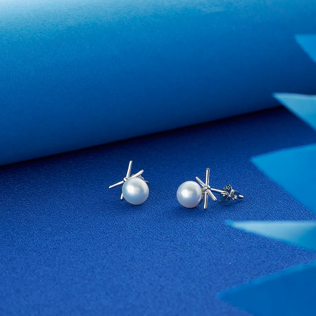 Pearls and Bows Earrings