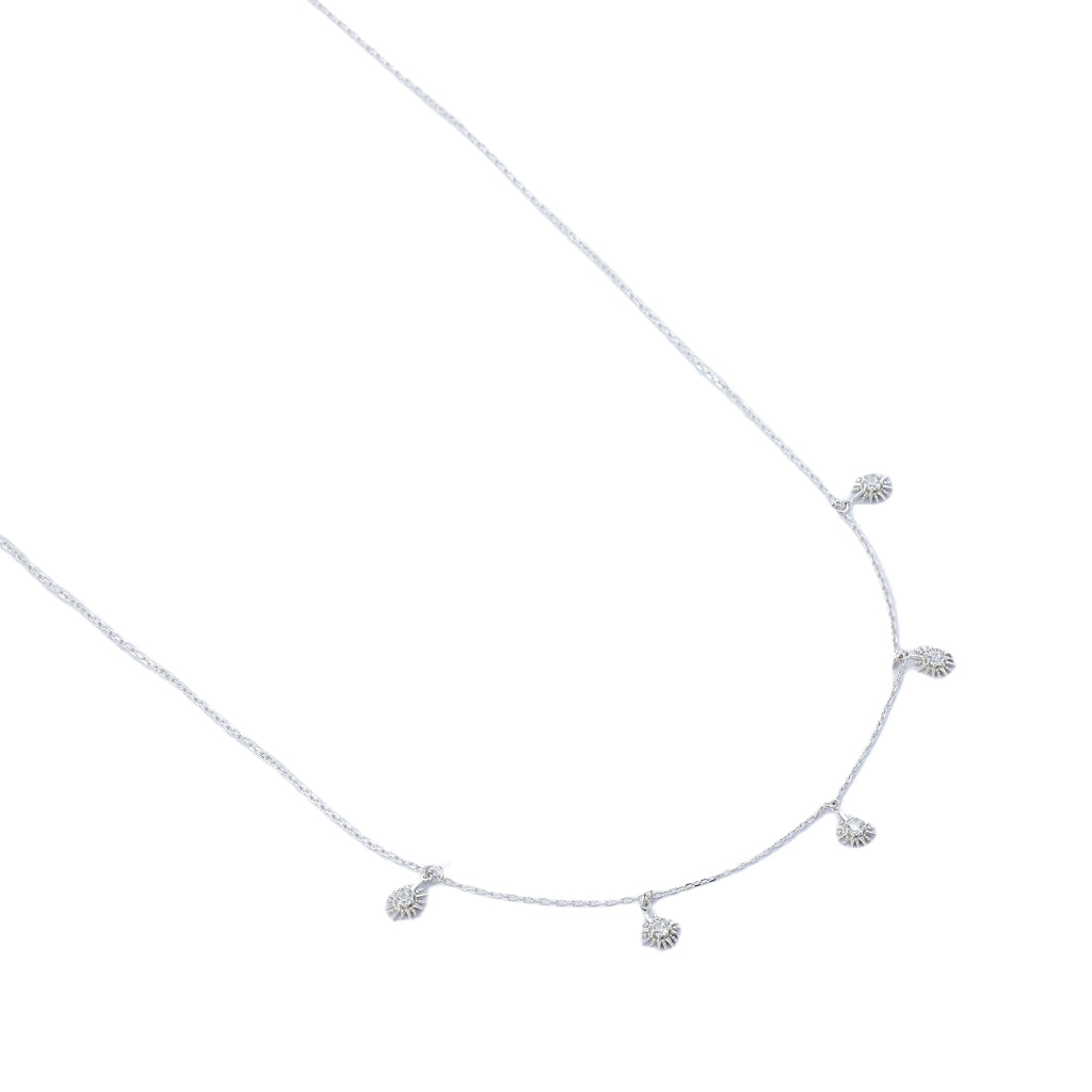 Five Sun Silver Necklace