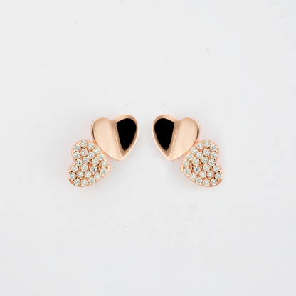 Double Heart Studs