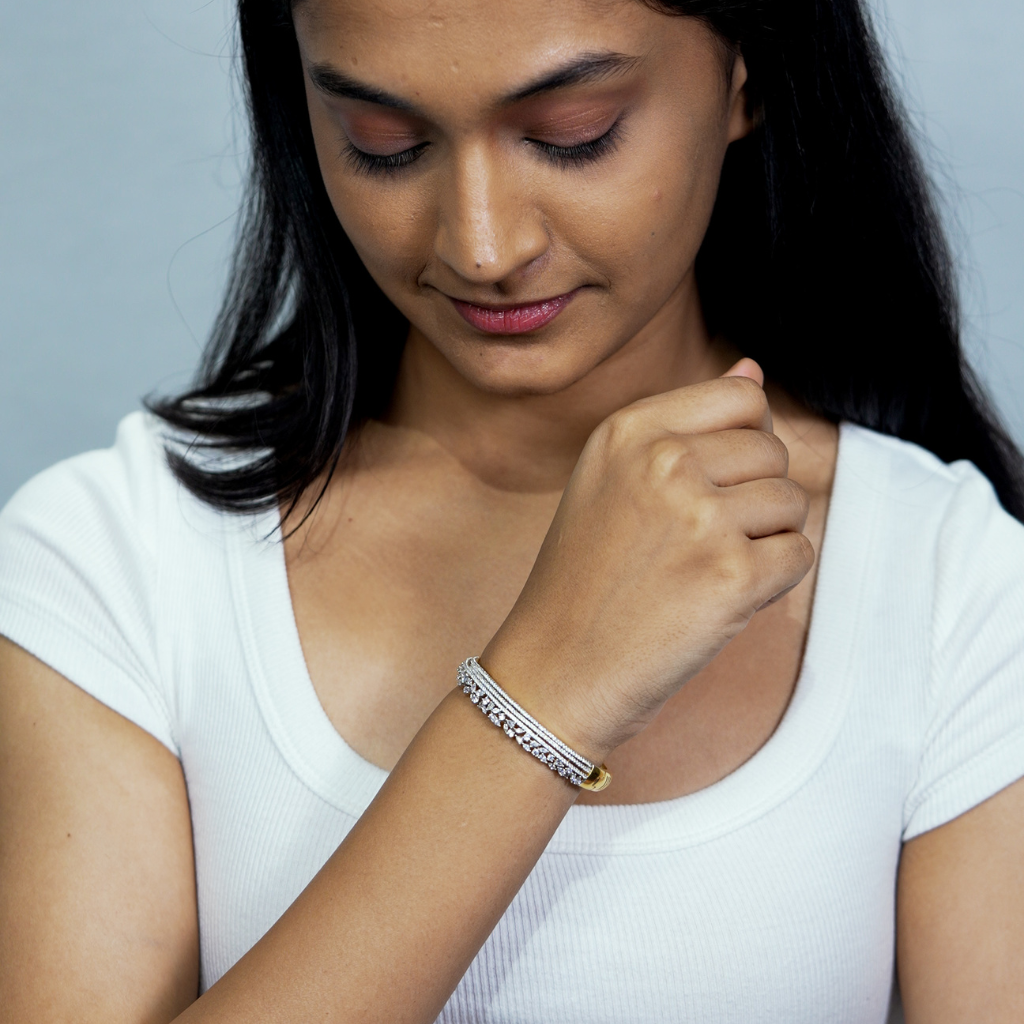 Gold-Plated Layered Bangle