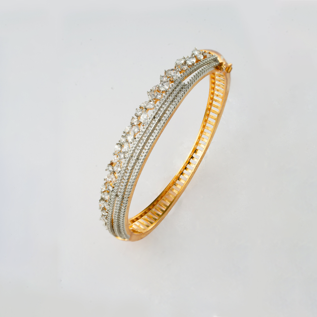 Gold-Plated Layered Bangle