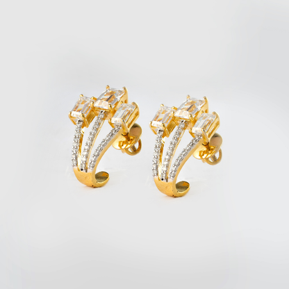 Golden Trilogy Stud Earings