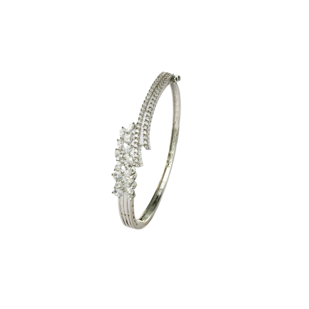 Double-Row Silver Bangle