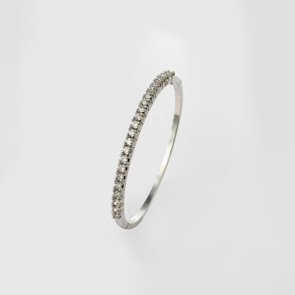 Single Row Silver Bangle