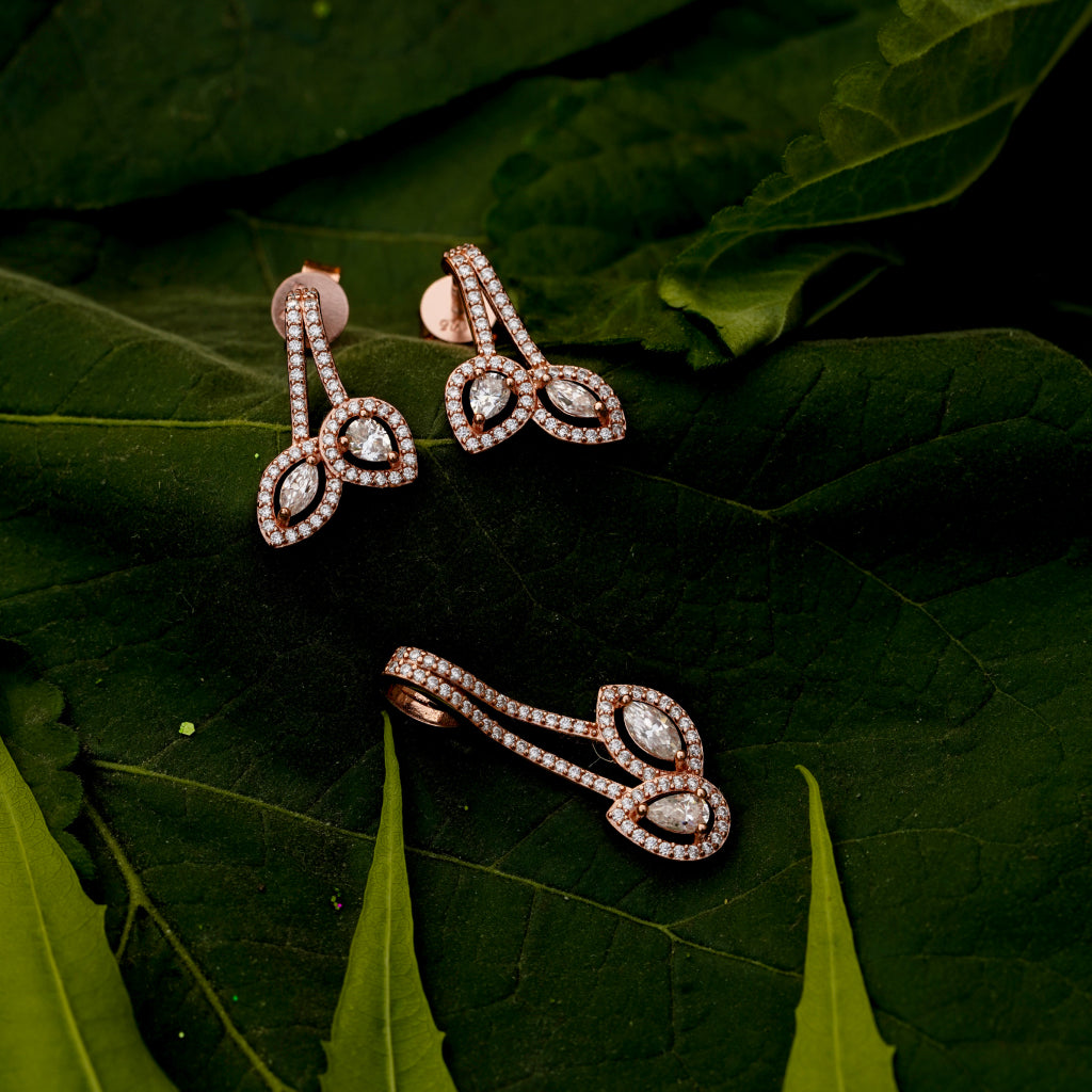 Marquise Blossom Pendant Set