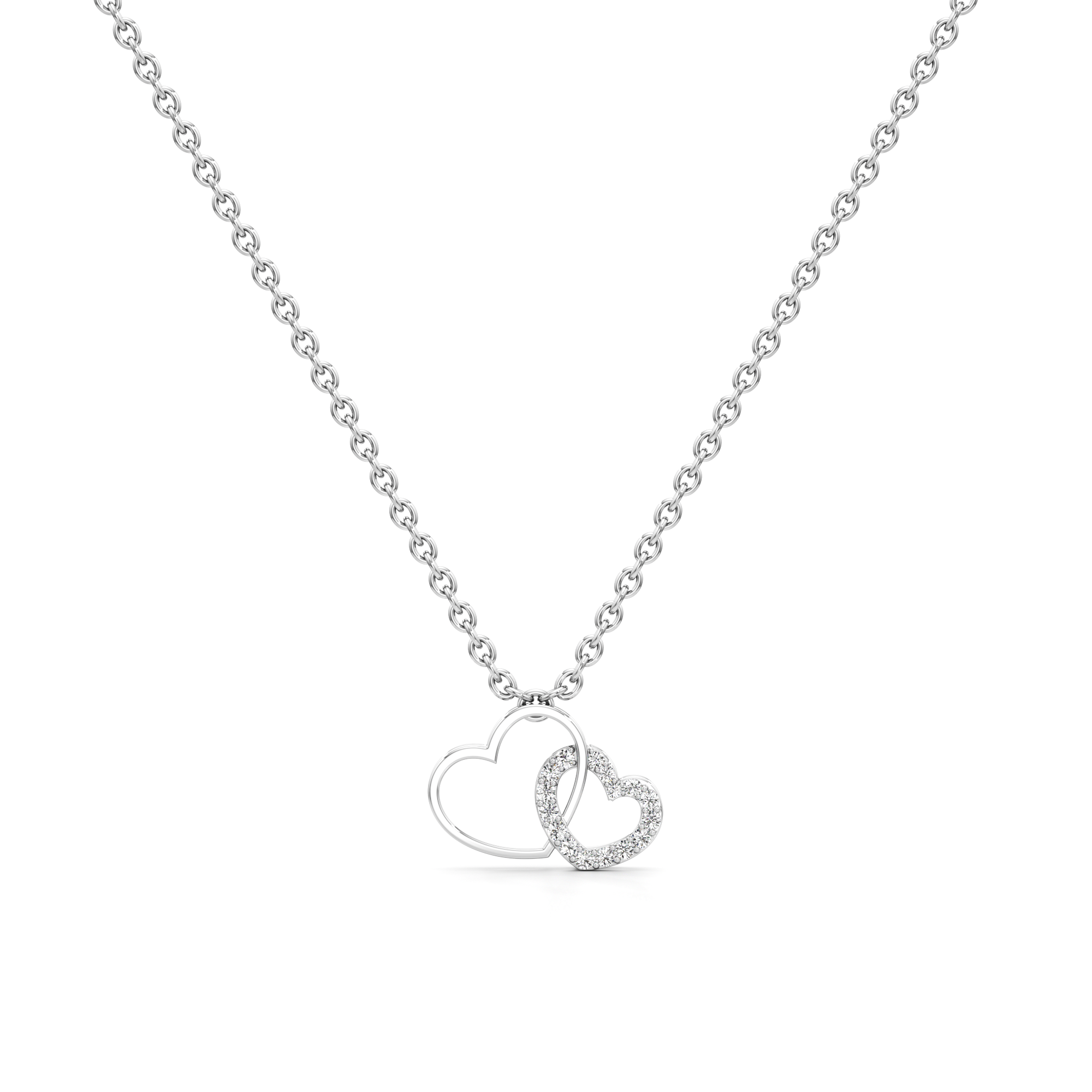 Petal Twirl Silver Pendant with Chain