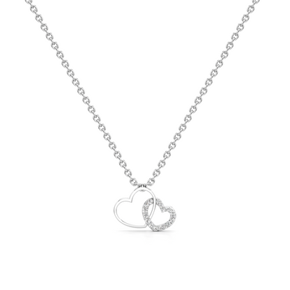 Petal Twirl Silver Pendant with Chain