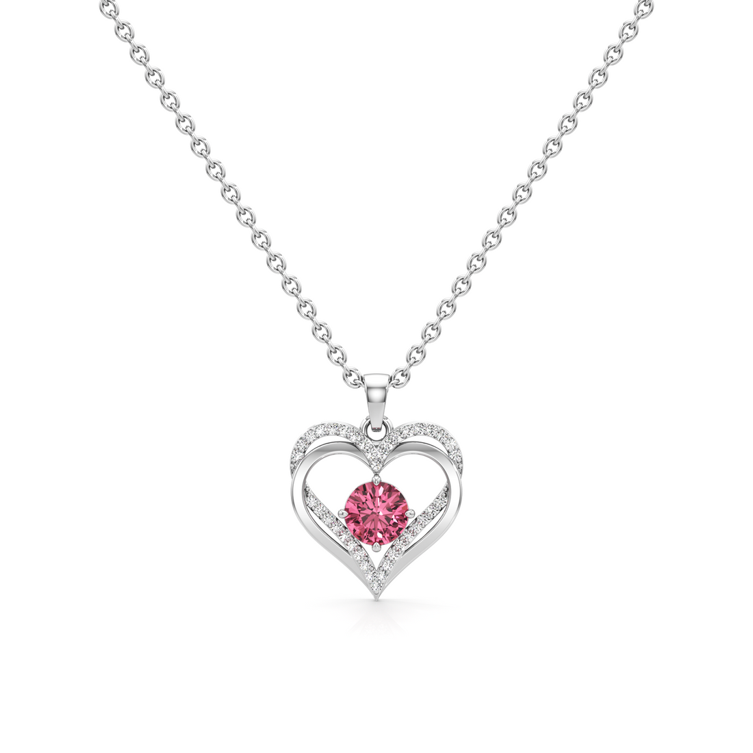 Twilight Petal Silver Pendant with Chain