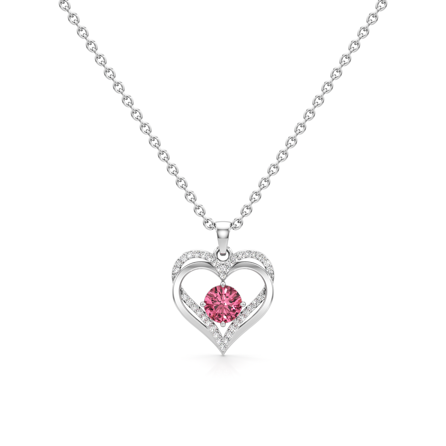 Twilight Petal Silver Pendant with Chain