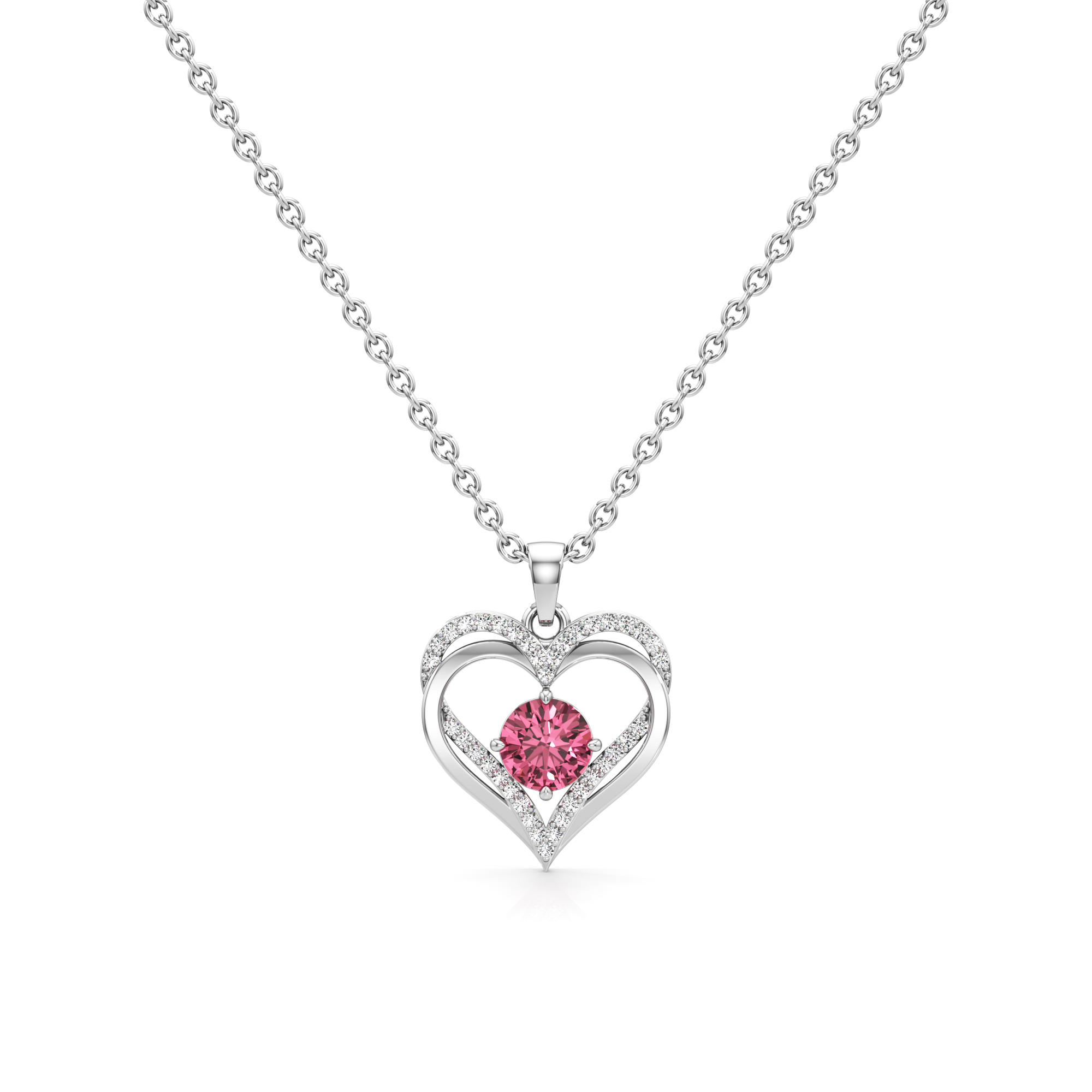 Twilight Petal Silver Pendant with Chain