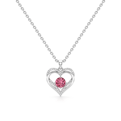 Twilight Petal Silver Pendant with Chain