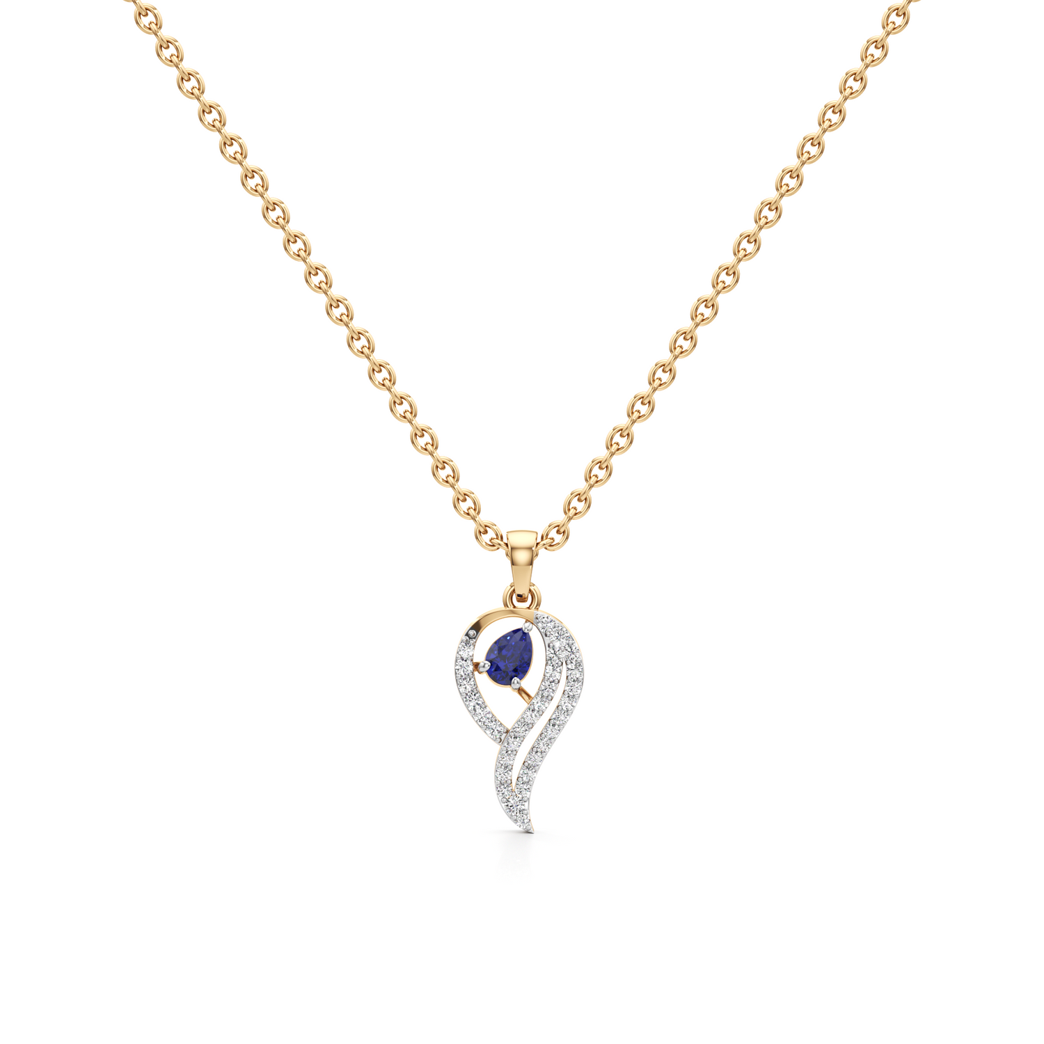 Velvet Harmony Silver Pendant with Chain
