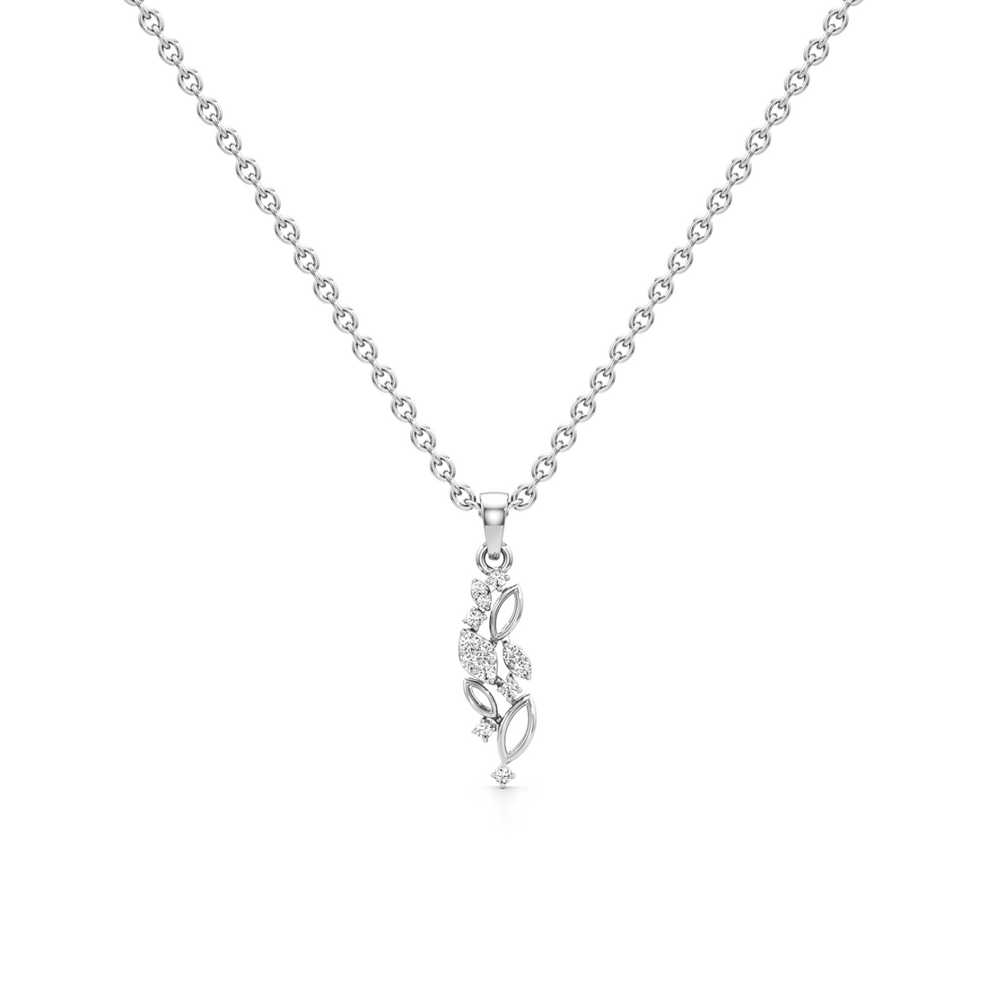 Nova Twirl Silver Pendant with Chain