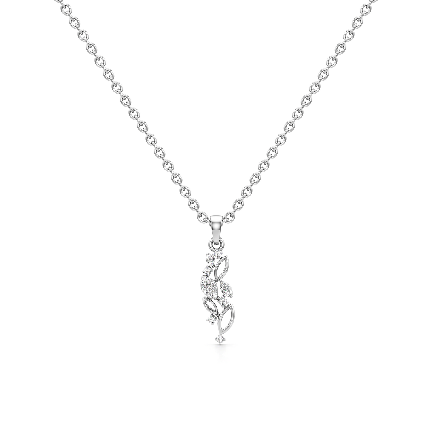 Nova Twirl Silver Pendant with Chain