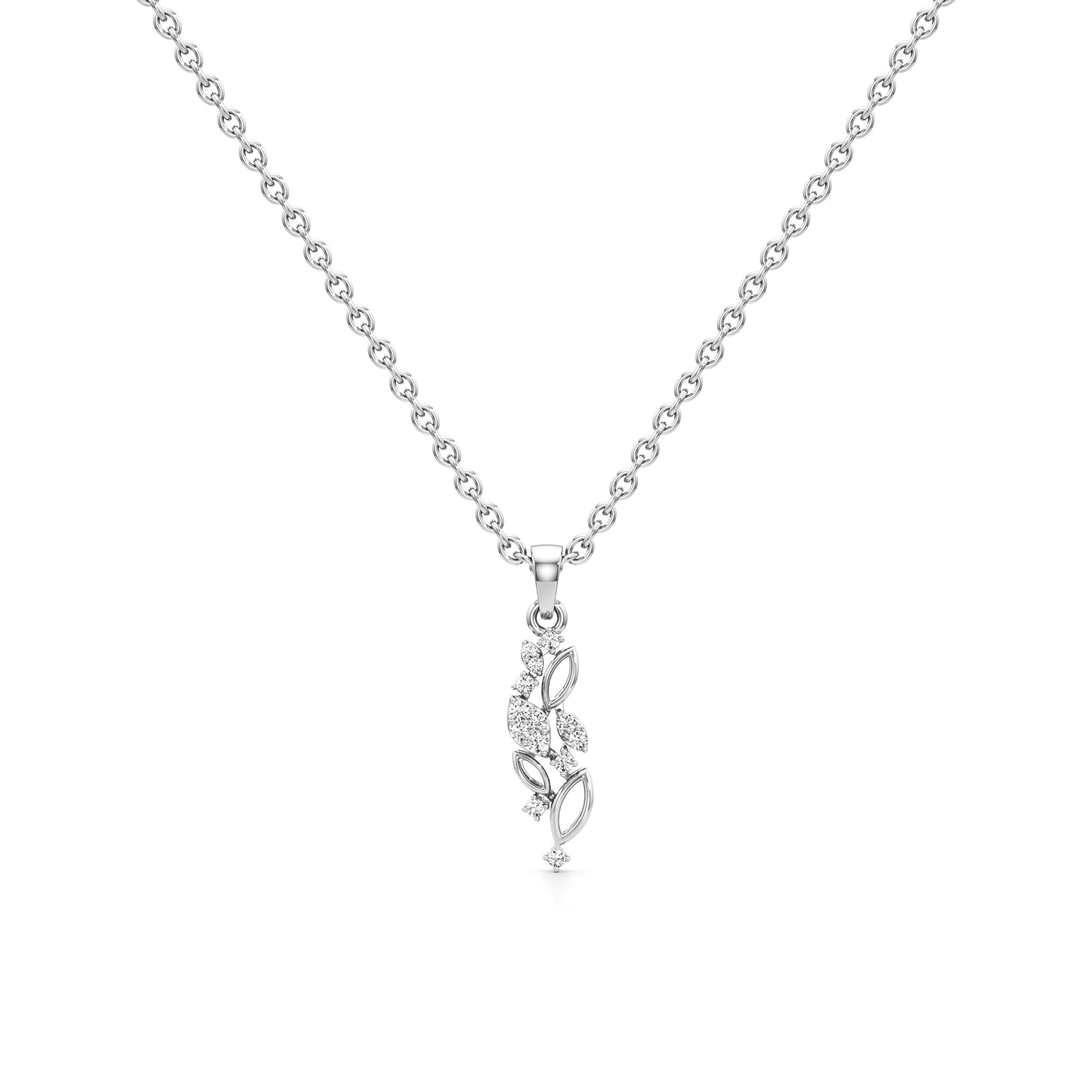 Nova Twirl Silver Pendant with Chain
