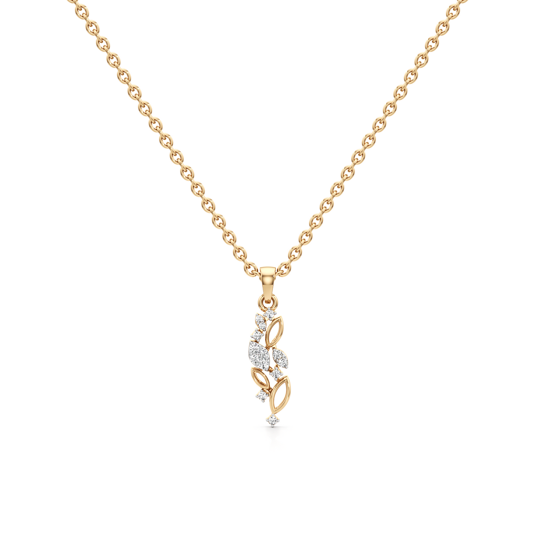 Nova Twirl Silver Pendant with Chain