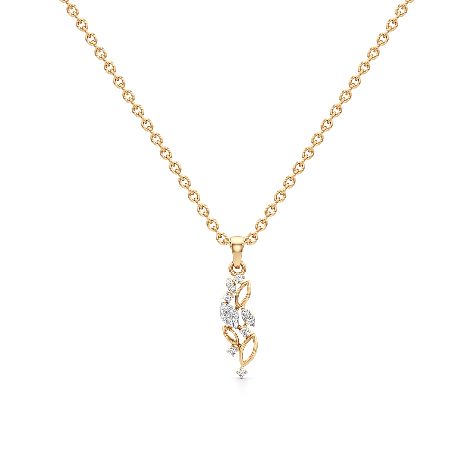 Nova Twirl Silver Pendant with Chain
