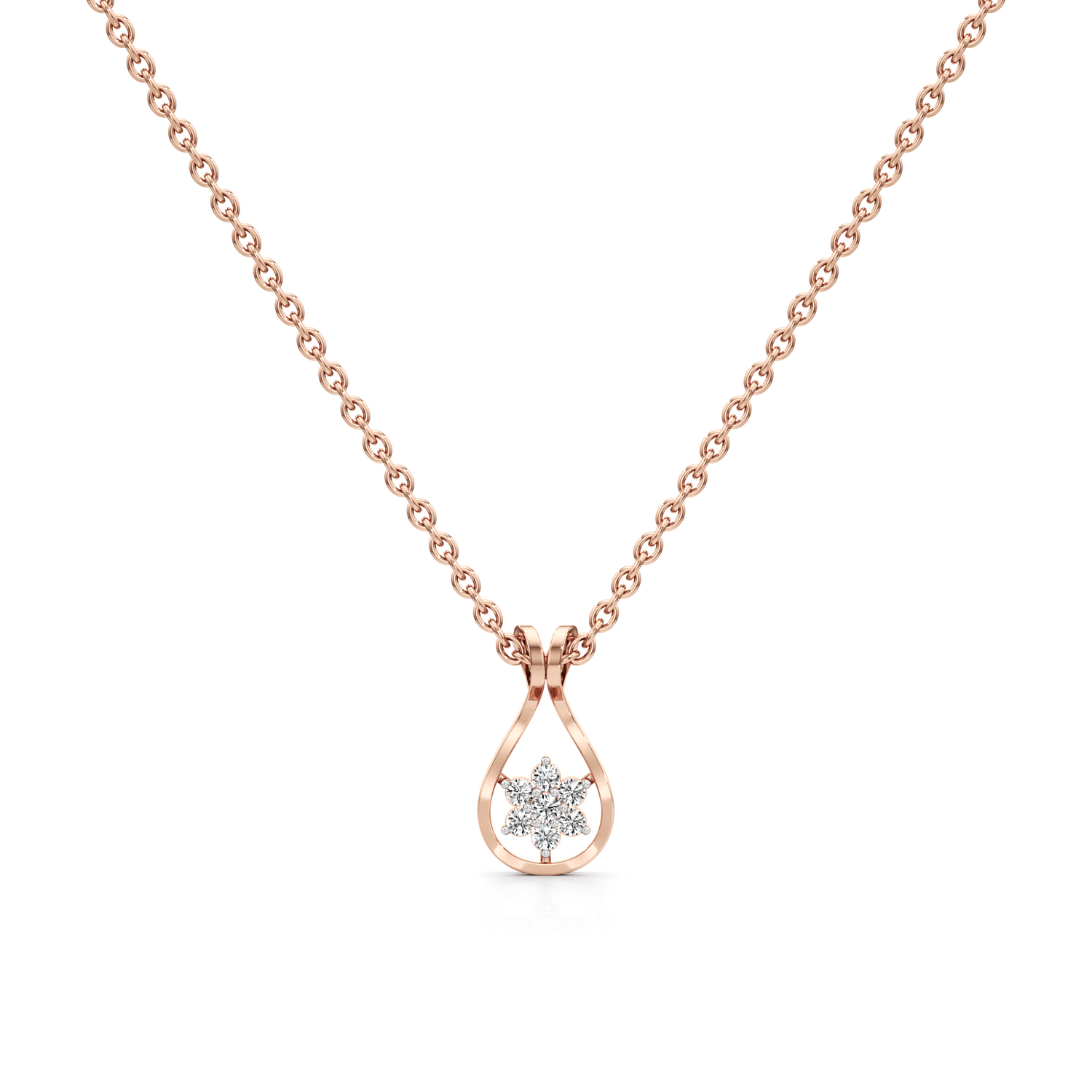 Pearl Gleam Silver Pendant with Chain