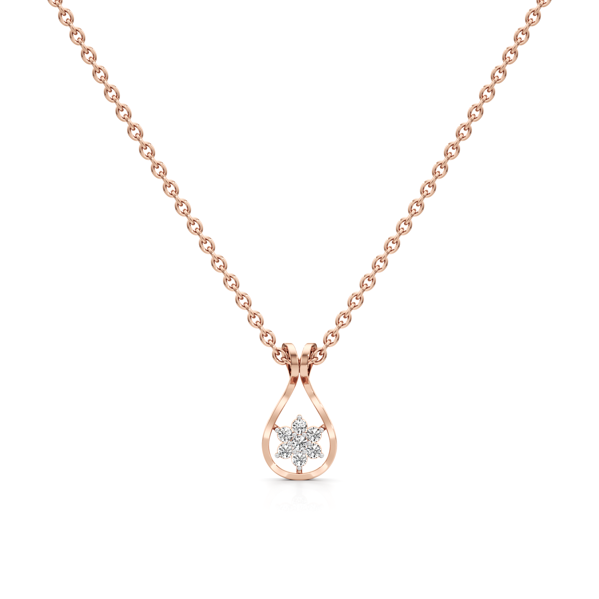 Pearl Gleam Silver Pendant with Chain