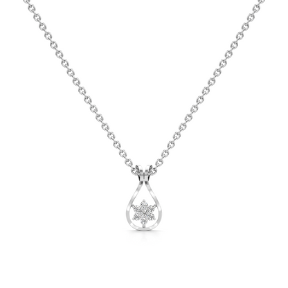 Pearl Gleam Silver Pendant with Chain