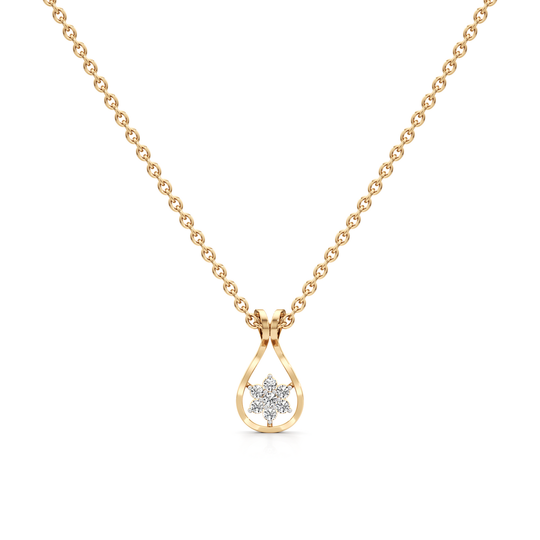 Pearl Gleam Silver Pendant with Chain