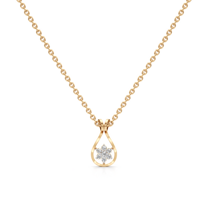 Pearl Gleam Silver Pendant with Chain