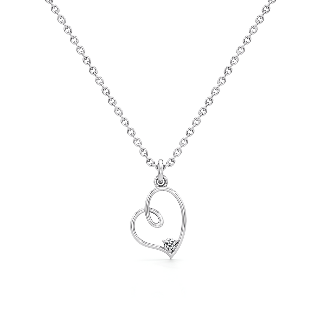 Velvet Embrace Silver Pendant with Chain