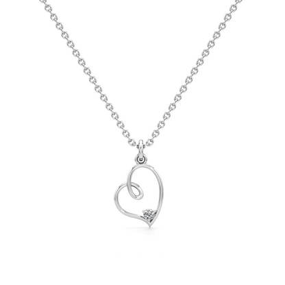 Velvet Embrace Silver Pendant with Chain