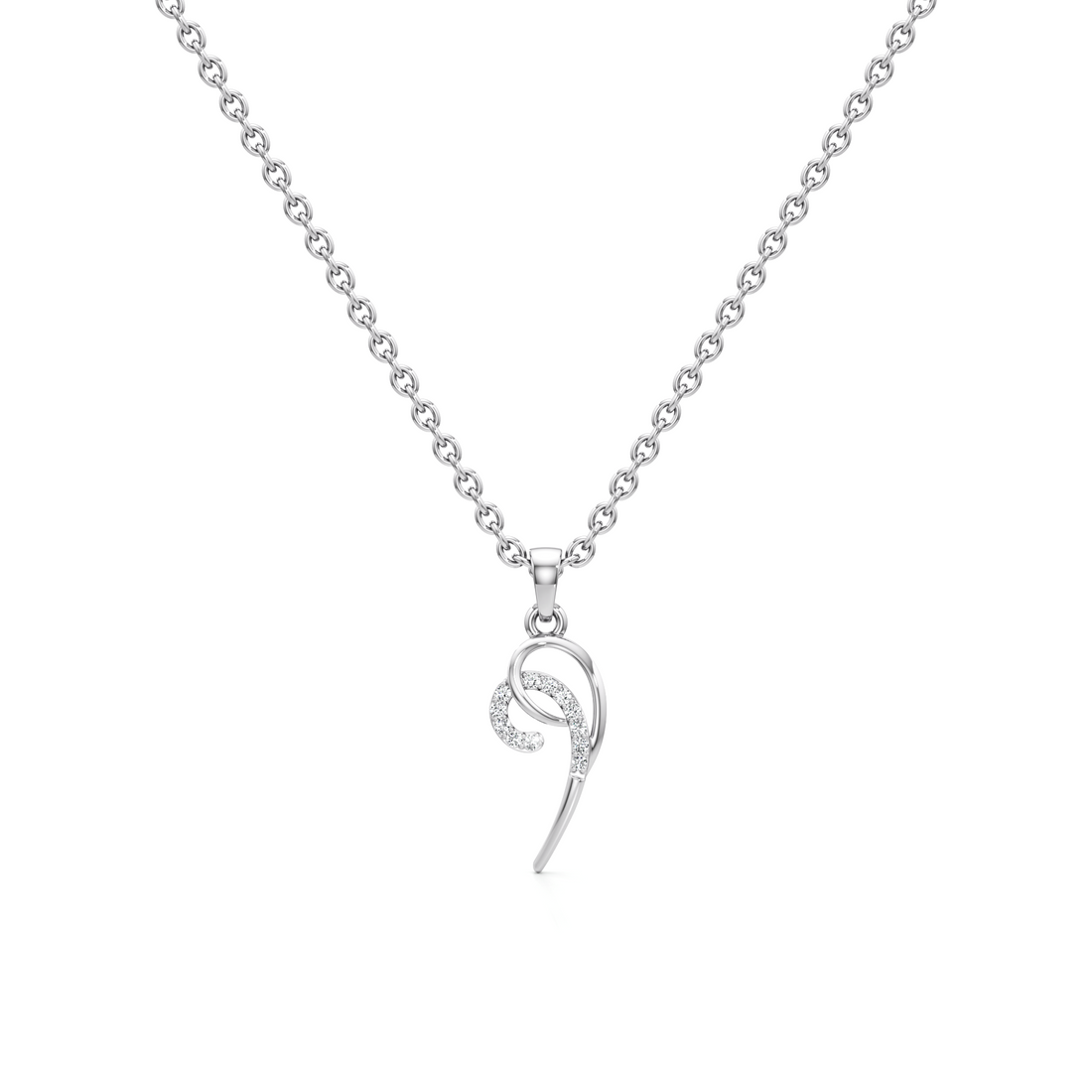 Radiant Shine Silver Pendant with Chain