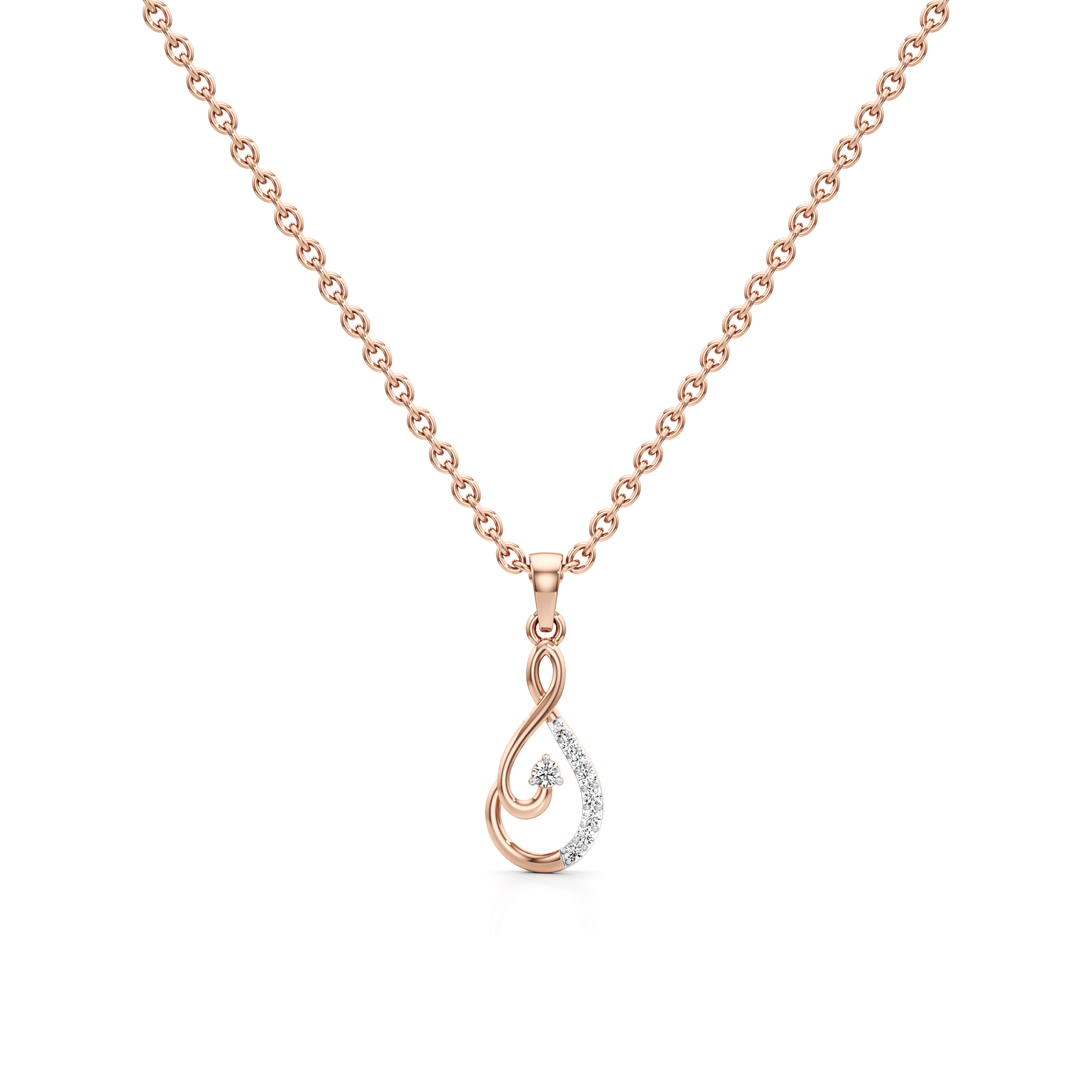 Harmony Spark Silver Pendant with Chain