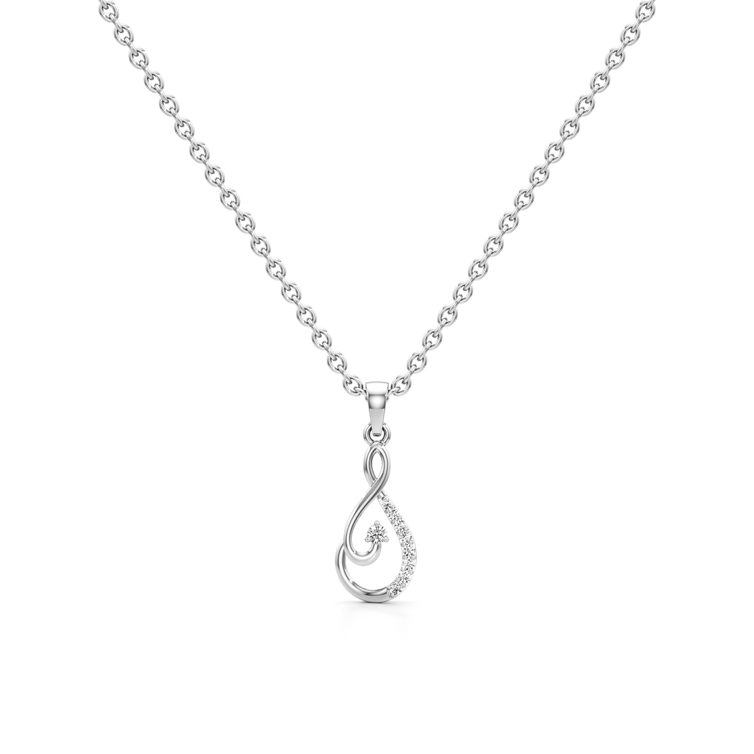 Harmony Spark Silver Pendant with Chain