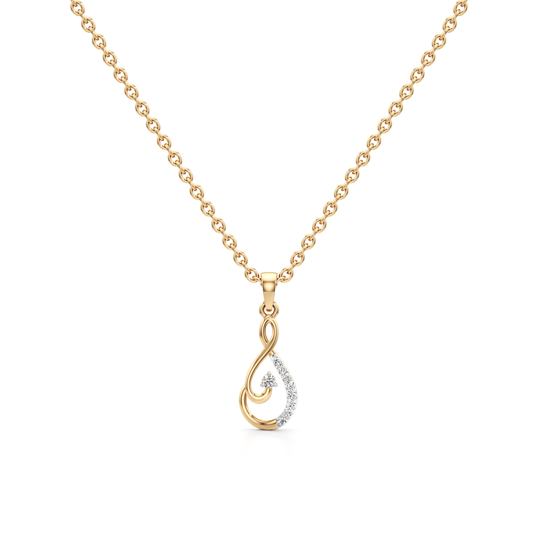 Harmony Spark Silver Pendant with Chain