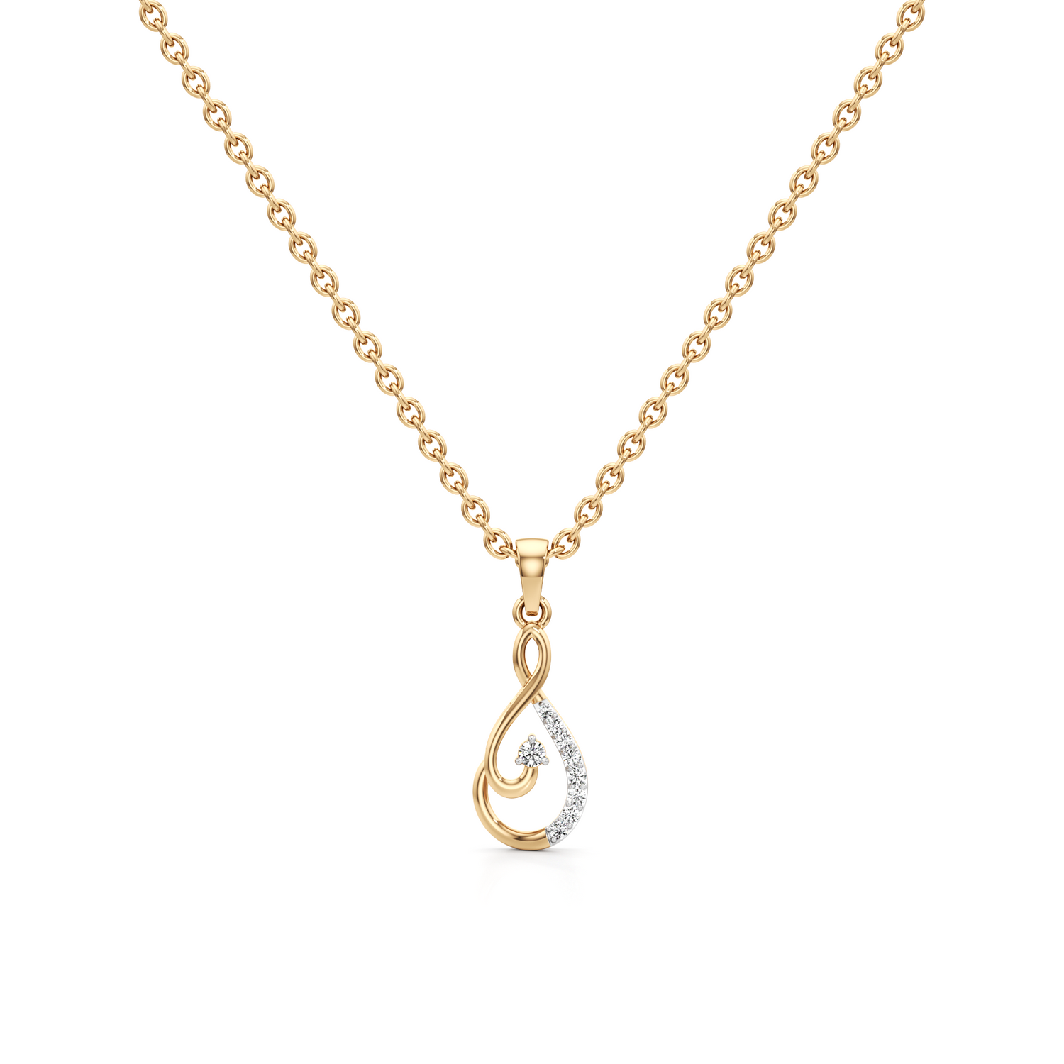 Harmony Spark Silver Pendant with Chain